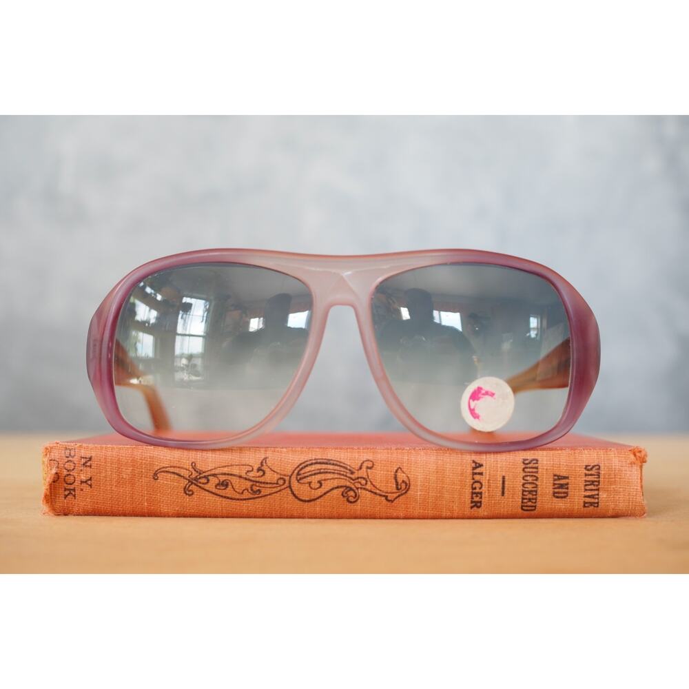 Vintage 1970s Sunglasses Italy Glam Retro Grandma Festival Disco Chic NOS